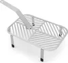 A silver metal grill rack with a spatula resting on it, shown from a slightly elevated angle against a white background. Náhľad obrázku produktu
