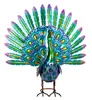 Bunter imposanter Metall Pfau 52cm Vogelfigur Gartenfigur Produktbild-Vorschau 2