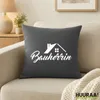 Huuraa Kissen Bauherrin 40x40cm mit Füllung Steel Grey Produktbild-Vorschau 2