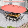 COSTWAY Doppelsonnenschirm UPF 50+ mit Ständer 443x263cm, Produktbild-Vorschau 2