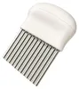 A white and silver wavy vegetable cutter. Produktbild-Vorschau