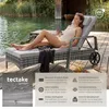 tectake® Rattan Sonnenliege 200 x 70 x 33 cm Produktbild-Vorschau 2