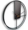 HSXL – Große minimalistische Wanduhr aus schwarzem Metall – Produktbild-Vorschau 2