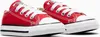 A pair of red Converse Chuck Taylor All Star sneakers for children. Voir les images du produit