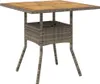 vidaXL Gartentisch mit Akazienholz-Platte Grau 80x80x75 cm Produktbild-Vorschau 1