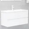 vidaXL Vanity Unit White 90x38,5x45 cm Drevo Materiál Náhľad obrázku produktu 2