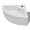 vidaXL Umývadlo s prepadom 45 x 32 x 12,5 cm biele - Náhľad obrázku produktu 3