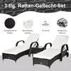 Outsunny Sonnenliege Gartenliege Tisch 3er Set Gartenmöbel Produktbild-Vorschau 7