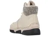 A rear view of a beige high-top sneaker boot. Náhled obrázku produktu