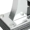 Close-up of the base of a stainless steel sausage stuffer, showing bolts and textured material. Náhled obrázku produktu