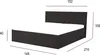 A diagram of a bed with dimensions indicated by numbers and lines. Produktbild-Vorschau