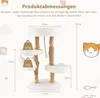 COSTWAY 87cm Kratzbaum Holz, Katzenbaum mit Hängematte & Produktbild-Vorschau 8