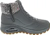 A side view of a gray Skechers boot with a multicolored knitted cuff and a zipper. Anteprima dell’immagine prodotto