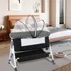 Babybett 6-stufig verstellbares Beistellbett mit Rollen &  Produktbild-Vorschau 1