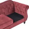 BELIANI 2-Sitzer Sofa Dunkelrot Gepolstert Gesteppt mit Produktbild-Vorschau 9
