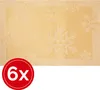 Vánoční prostírání - 6 kusů prostírání - Zlaté sněhové Náhled obrázku produktu 1