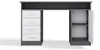 Scrivania ADA BIANCO ANTRACITE 125 cm 4 Cassetti Armadio Anteprima dell’immagine prodotto 6