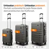 TRAVELY Premium Koffer Set: 77cm, 67cm & 55cm Handgepäck Produktbild-Vorschau 3
