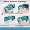 Elektrische Schere für Makita 18V, bürstenlos, 3 Klingen, 6 mm Schnitttiefe Productafbeelding-voorbeeld