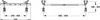 Technical drawing with dimensions of a bathtub support. Anteprima dell’immagine prodotto
