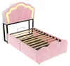 Letto imbottito 90 x 200 cm con spazio contenitore Anteprima dell’immagine prodotto 9