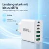 65W USB-C GaN Ladegerät – 6-Port Schnellladeadapter (3x Produktbild-Vorschau 3