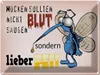 vianmo Blechschild 30x40 cm Mücken sollten nicht Blut Produktbild-Vorschau 1