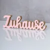 Napis Home L30cm pastelowy różowy drewniany stół dekoracja Podgląd zdjęcia produktu 2
