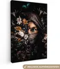 MuchoWow® - Leinwandbilder - Frau - Luxus - Blumen - Produktbild-Vorschau 1