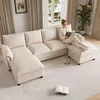 Sofa Merax w kształcie litery U, 4-osobowa sofa narożna z 2 Podgląd zdjęcia produktu 1