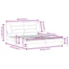 vidaXL Rám postele bez matraca "Hvar" biely 180x200 cm Náhľad obrázku produktu 15