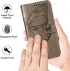 Xiaomi Poco X4 Pro 5G Hülle, Schmetterling Prägung Flip Produktbild-Vorschau 5