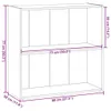 vidaXL Bücherregal Artisan-Eiche 80x30x77 cm Holzwerkstoff Produktbild-Vorschau 8