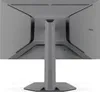 The back view of a gray TCL gaming monitor on a light gray background. Produktbild-Vorschau