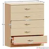 Commode 5 tiroirs Riano – Meuble rangement chambre en pin à Voir les images du produit 6