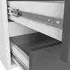 Kleine Kommode AKORD CL100 Weiß, Graphitgrau 6 Schubladen Produktbild-Vorschau 5