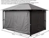4 Seitenteile für Pavillon Nizza 3x4m Seitenwand Grau Produktbild-Vorschau 3