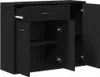 vidaXL Sideboard Schwarze Eiche 88x30x70 cm Holzwerkstoff Produktbild-Vorschau 4