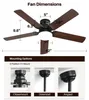 AIORBER 42 Zoll Deckenventilator mit Licht LED dimmbar Produktbild-Vorschau 8