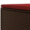 7-tlg. Garten-Lounge-Set mit Kissen Braun Poly Rattan Produktbild-Vorschau 8