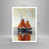 Poster - Poster ohne Rahmen - Segelschiffe Öl Orange - Produktbild-Vorschau 4