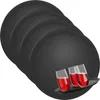 4x WELLGRO Kellnertablett Schwarz Ø 35 cm – Rutschfestes Produktbild-Vorschau 1