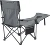A gray camping chair with a footrest extended. Náhled obrázku produktu