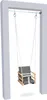 A baby swing seat is suspended from a bar within a doorway frame. Produktbild-Vorschau