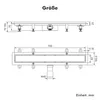 SONNI 70 cm Bodenablauf, flache Duschrinne, Edelstahl + Produktbild-Vorschau 15