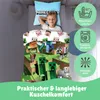 Minecraft Bettwäsche 135x200 80x80 cm aus 100% Baumwolle Produktbild-Vorschau 2