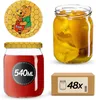 A collage of images showing honey jars, a lid with Winnie the Pooh, and a box of jars. Produktbild-Vorschau