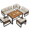 Garten-Lounge-Set, Gartensofa mit Esstisch aus Massivholz, Produktbild-Vorschau 18