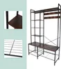 Relaxdays Garderobe, 4 Schuhablagen, 9 Doppelhaken, 5 Produktbild-Vorschau 5