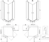Mexen Mist Duo cabine de douche pivotante 95 x 95 cm, Voir les images du produit 5